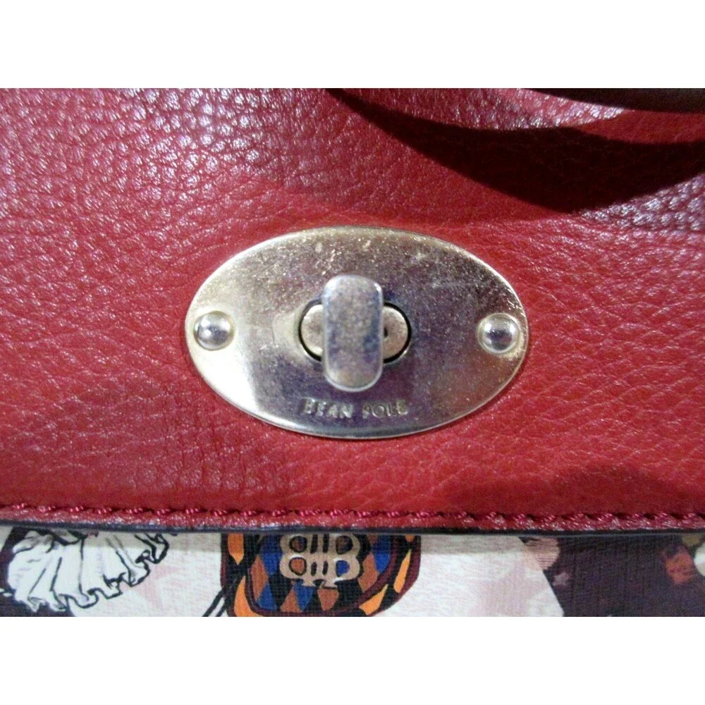 Geninue Bean Poll of the Masquerade Handbag Leather Multicolor Satchel